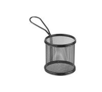 Paniers à frites miniatures noir mat 90x90x(H)90 mm