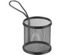 Paniers à frites miniatures noir mat 90x90x(H)90 mm Hendi Noir