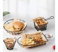 Paniers à frites Panier à frites, plateau collation, récipient couverts(Circular)