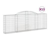 Paniers À Gabions Arqués 13 Pcs 300x30x100/120 Cm Fer Galvanisé Vidaxl Vidaxl