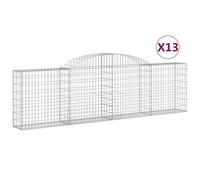 Paniers à gabions arqués 13 pcs 300x30x80/100 cm fer galvanisé