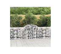 Paniers à gabions arqués 14 pcs 200x50x80/100 cm Fer galvanisé, gabion, cage de gabion, panier de mur de gabion, mur 3146311