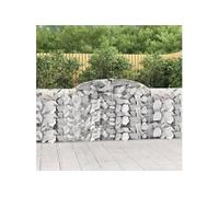 Paniers À Gabions Arqués 2 Pcs 300x30x100/120 Cm Fer Galvanisé Vidaxl Vidaxl