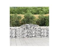 Paniers à gabions arqués 3 pcs 300x30x80/100 cm fer galvanisé, gabion, cage de gabion, panier de mur de gabion, mur 3146504