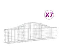 Paniers à gabions arqués 7 pcs 200x30x40/60 cm Fer galvanisé