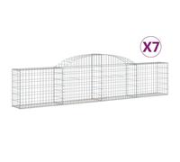 Paniers à gabions arqués 7 pcs 300x30x60/80 cm Fer galvanisé