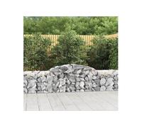 Paniers À Gabions Arqués 9 Pcs 300x50x60/80 Cm Fer Galvanisé Vidaxl Vidaxl