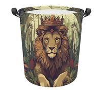 Paniers À Linge Animaux Sauvages, Lion, Roi Des Corbeilles À Linge Durable Panier De Rangement Des Vêtements Pliables Panier Rangement Pour Buanderie Chambre Dortoirs 34X42Cm