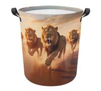 Paniers À Linge Animaux Sauvages, Lion, Roi Des Corbeilles À Linge Durable Panier De Rangement Des Vêtements Pliables Panier Rangement Pour Chambre Buanderie Dortoirs 34X42Cm