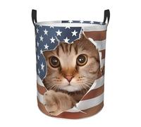 Paniers À Linge Chat Dans Un Trou De Papier Drapeau Pour 34X42CM