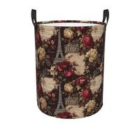 Paniers À Linge Imprimé Romantique De Paris Panier Linge | Corbeille A Linges Autoportant Imperméable Panier À Linge Pour Chambre Salle De Bain Dortoir Corbeilles