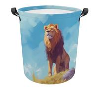 Paniers À Linge Lion, Animaux Sauvages, Roi De Panier De Rangement Des Vêtements Étanches Corbeilles À Linge Durable Panier Rangement Pour Buanderie Chambre Dortoirs 34X42Cm