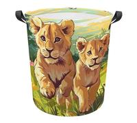 Paniers À Linge Lion, Roi Des Animaux Féroces Panier Rangement Durable Panier De Rangement Des Vêtements Étanches Corbeilles À Linge Pour Dortoirs Chambre Buanderie 34X42Cm