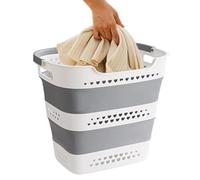 Paniers À Linge Sale 42 L Grande Capacité Avec Poignée Respirant Et Pliable