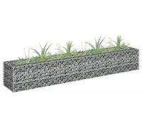 Paniers de jardin pour potager surélevé 180 x 30 x 30 cm - Panier en pierre XL - Acier galvanisé - Paniers de jardin durables pour le jardin et la terrasse - Paniers de bordure résistants aux intempér
