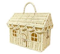 Paniers de rangement en osier - Étagères en forme de maison en imitation | Panier de rangement tissé pour maison, mariage, cuisine, chambre d'enfant, chambre à coucher, salon, ferme