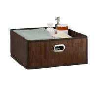 Paniers de rangement panier pliant 12 L marron paniers de salle de bain 3 kg