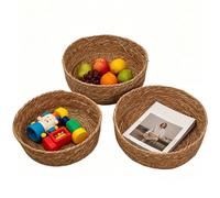 Paniers De Rangement Tissés Pour L'organisation - Paniers En Rotin Tissés À La Main, 3 Boîtes Naturelles Faites À La Main | Organisateurs En Rotin Pour, Collations, Cueillette De Fruits, Légume