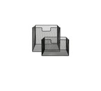 Paniers en métal noir, lot de 2, rectangulaire - Pomax, Essence - 30x32x28 cm