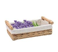 Paniers en Osier pour Rangement | Organisateur Tressé en Corde de Papier avec Poignées et Doublures - Organisateur de Bureau - Pour Salon Chambre Dressing Cuisine Salle de Bain Chambre Enfant Garde-Ma