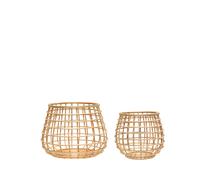 Paniers large Hubsch Interior Energy (x2) Beige 45x40 cm / 60x45 cm