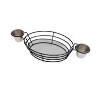 Paniers rapides pour frites, récipients réutilisables avec plateaux de plongée, et polyvalents, idéaux pour hot dogs, hamburgers, sandwichs, , collations, 14,57 x 6,5 x