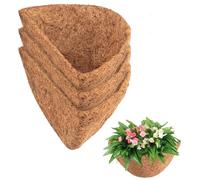 Paniers suspendus semi-circulaires, paniers en fibre de coco naturelle pour jardinières, paniers de rechange en fibre de coco, paniers en fibre de coco à fixation murale, jardinière pour fleurs de jar
