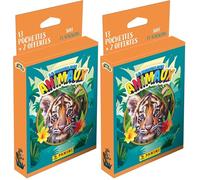 Panini Le Monde des Animaux Blister 13 Pochettes + 2 offertes (Lot de 2)