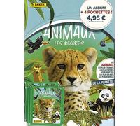 Panini Le Monde des Animaux - Les Records Album + 4 Pochettes