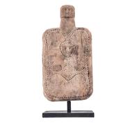 Panji big - statuette en pierre calcaire naturelle avec motif visage stylisé