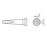 Panne de fer à souder forme burin longue, 2mm Weller LT-L