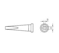 Panne de fer à souder forme burin longue, 3,2mm Weller LT-M