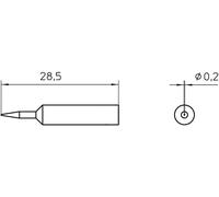Weller Panne de fer à souder XNT 1S ronde Ø 0,2 mm 1 pc