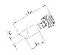 Panne de fer à souder longue durée ERSADUR 10mm de Ersa type 0102CDLF100/SB