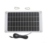 Panneau 10W Silicium Monocristallin 12V DC Jack Panneau 10W Silicium | Sortie 12V stable, pour prise DC5521 standard, charge batteries 9-12V, pour idéal pour camping-car, bateau