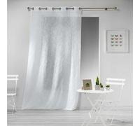 Douceur d'Intérieur Haltona Panneau A Oeillets Effet Lin Tisse Haltona Polyester, Blanc, 240x140 cm