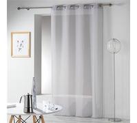 Panneau a oeillets 140 x 240 cm etamine crash telma Gris Douceur d'Intérieur Gris G