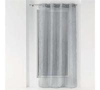 Panneau a oeillets 140 x 240 cm voile imprime metallise domea Gris/argent Douceur d'Intérieur Gris G