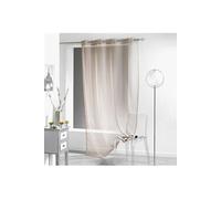 Douceur d'Intérieur, Voilage à Oeillets (140 x 240 cm) Lissea Taupe, Voile Sablé