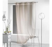 Panneau a oeillets 140 x 240 cm voile sable lissea Taupe Douceur d'Intérieur Bronze G