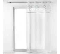 Rideau Voilage à Œillets Levi 140x240cm Argent