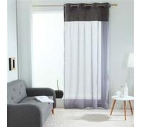 Panneau a oeillets 140 x 240 cm voile sable+top coral valentina Gris Douceur d'Intérieur Gris G