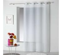 Panneau a oeillets 140 x 240 cm voile sable top pompons poupette Blanc Douceur d'Intérieur Blanc G