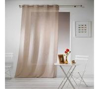 Douceur d'Intérieur Panneau à œillets Haltona Effet lin tissé Polyester 140x280 cm Noisette