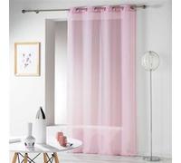 Panneau a oeillets 140 x 280 cm etamine crash telma Rose Douceur d'Intérieur Rose G
