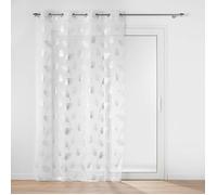 Panneau a oeillets 140 x 280 cm voile sable imprime metallise edelia Argent