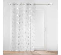 Panneau a oeillets 140 x 280 cm voile sable imprime metallise edelia Argent
