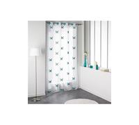 Panneau a oeillets plastique 140 x 240 cm voile brode papilu Bleu