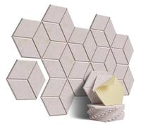 Panneau Acoustique Hexagonal Panneaux acoustiques hexagonaux | Autocollant blanc for traitement absorbant le bruit des murs(Y-Cut Hexagon Camel)