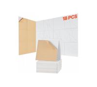 Panneau Acoustique, Lot de 18, Mousse Acoustique Mural Autocollant 30x30x1 cm Panneaux Insonorisants en Fibre de Polyester Haute